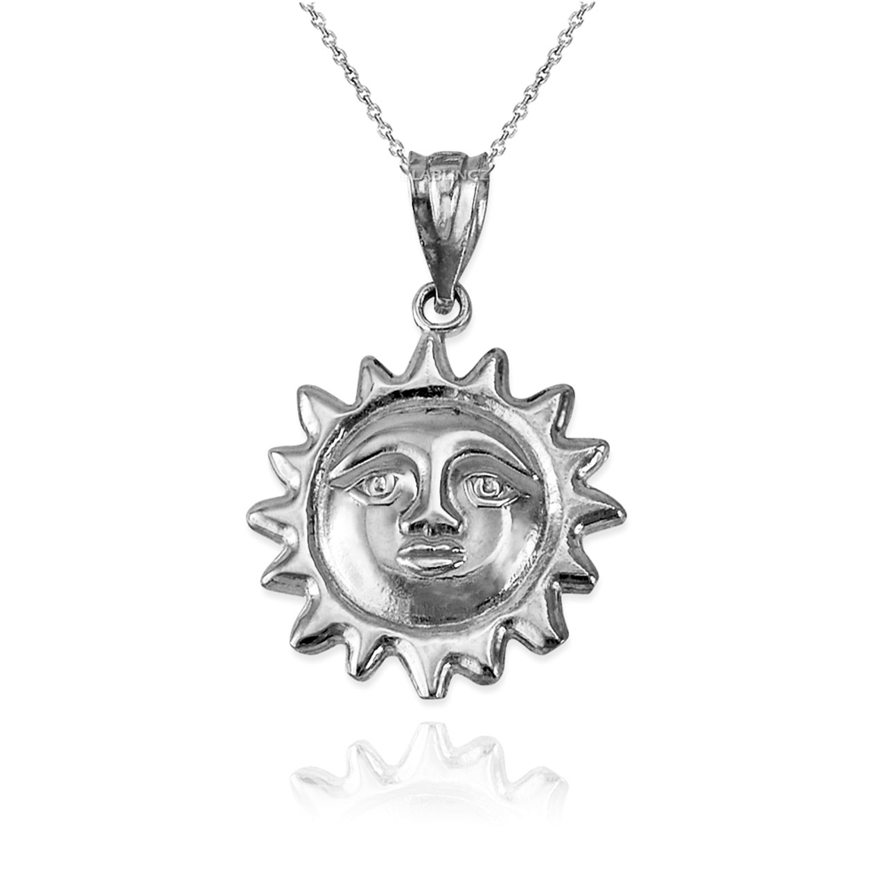 Buy Revere 14ct Gold Plated Sterling Silver Sun Charm Pendant | Womens  necklaces | Argos