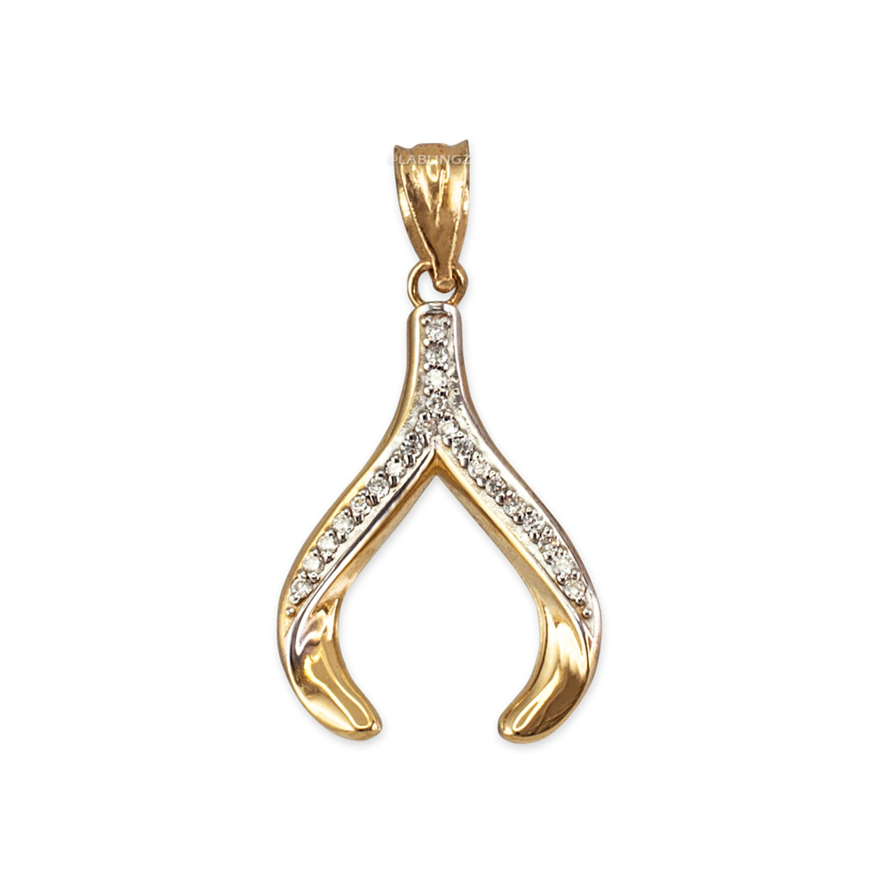 Wishbone Necklace - 10K Gold – Bijoux Caroline Neron