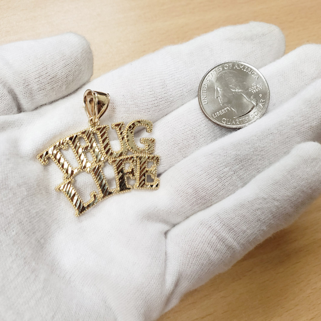 Gold THUG LIFE Hip-Hop DC Pendant