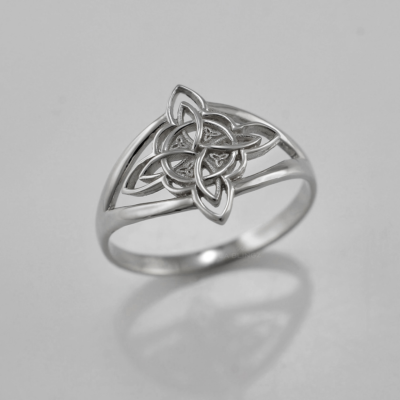 Sterling Silver Celtic Trinity Knot Triquetra Ring for Women | LA Blingz