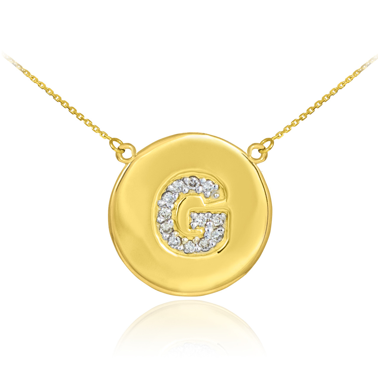 Mother-of-Pearl Gold Initial Pendant (Letter G)