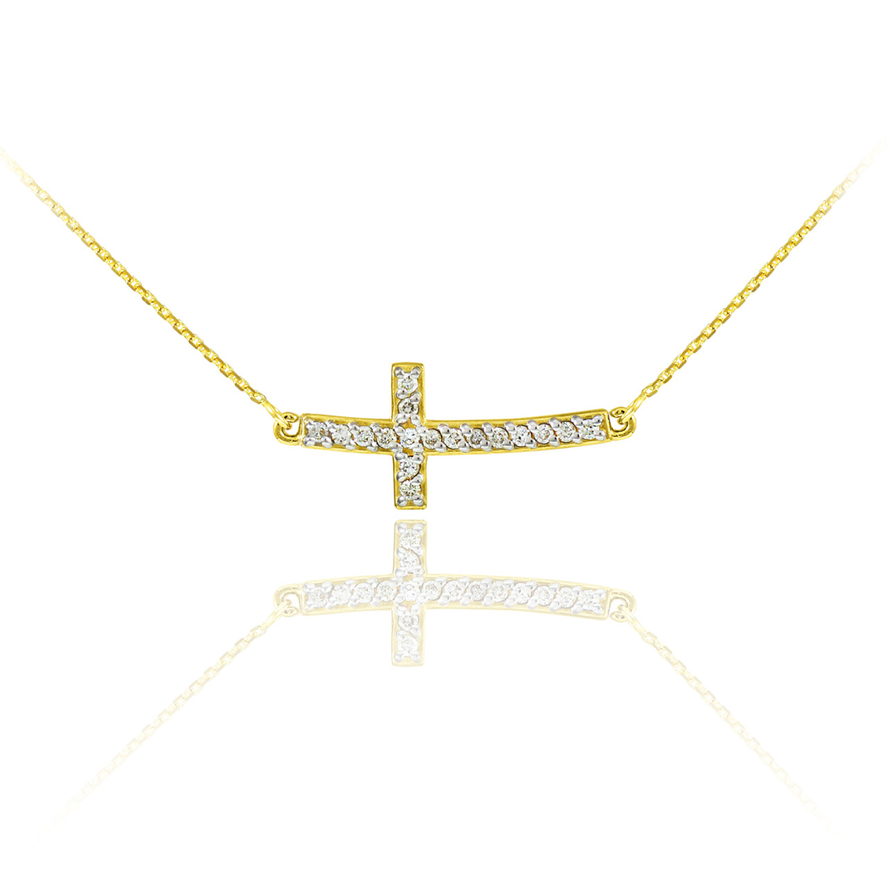 Sideways Cross Necklace for Her - Talisa Jewelry - Gifts for Her