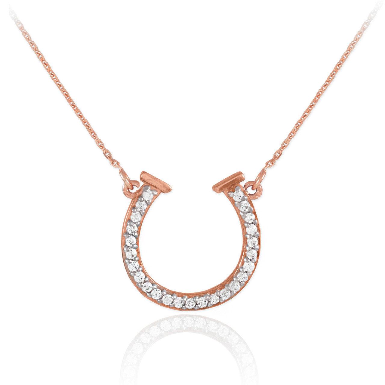 HORSESHOE DIAMOND PENDANT IN YELLOW GOLD – Penwarden Fine Jewellery