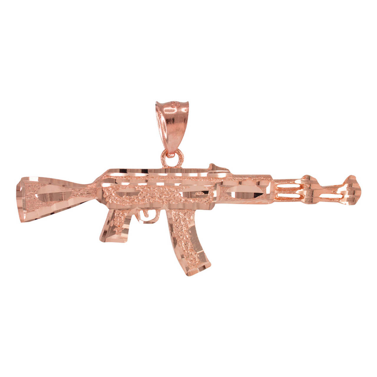 Stainless Steel Gold AK-47 Bullet Pendant w/ 5mm Miami Cuban Chain –  RAONHAZAE
