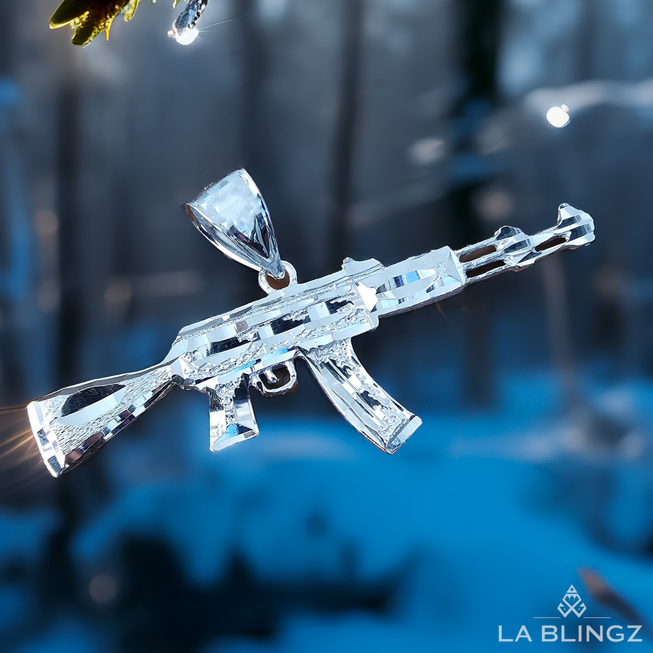 AK様 ネックレス 2 Solid Sterling Silver AK-47 Pendant Necklace