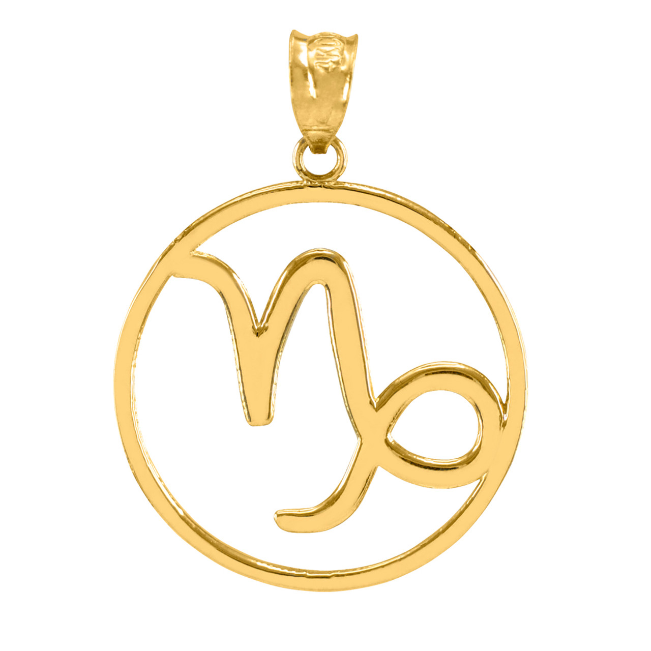 Gold Capricorn Coin Pendant Necklace With Birthstones – ioolajewelry