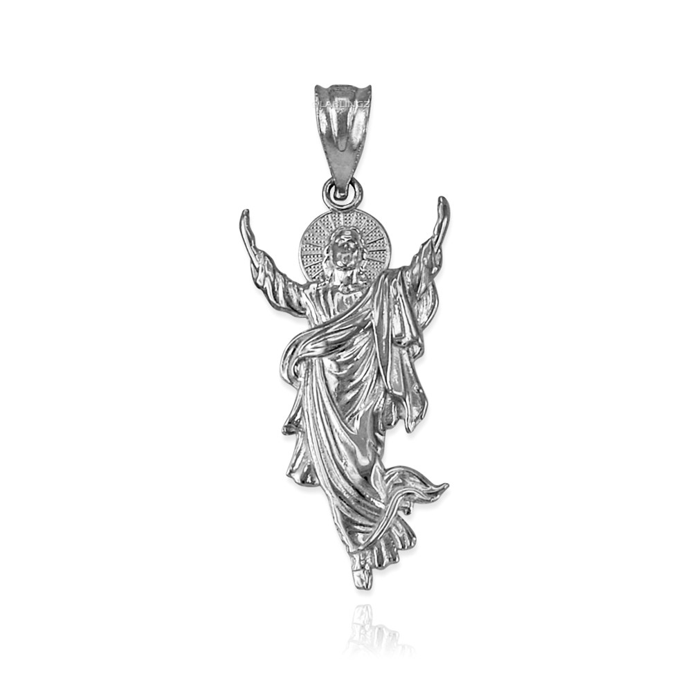 Resurrection of Jesus Pendant Necklace in Sterling Silver