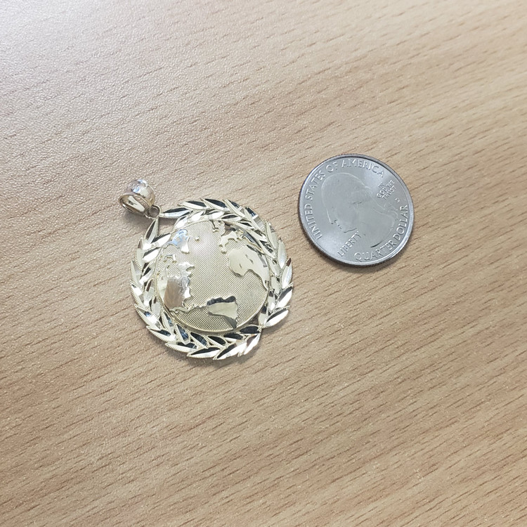 14K Gold Plated Africa Map Pendant – Large Nugget Style Hip Hop Bling Charm By MaxBling81