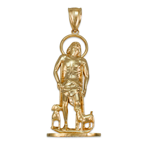 Gold St. Lazarus of Bethany Statuette Pendant