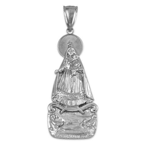 Our Lady of Cobre White Gold Pendant (S/L)