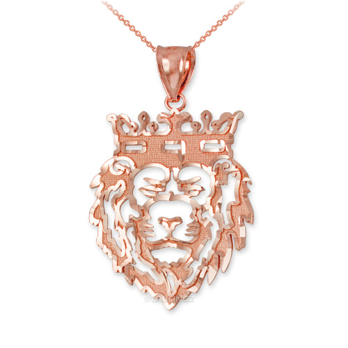 Rose Gold Lion King DC Charm Necklace
