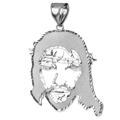 Sterling Silver Jesus Face DC Pendant (S/M/L)