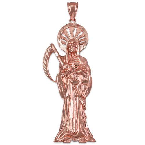 Rose Gold Santa Muerte DC Pendant