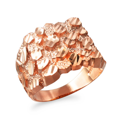 Rose Gold Mens DC Nugget Ring