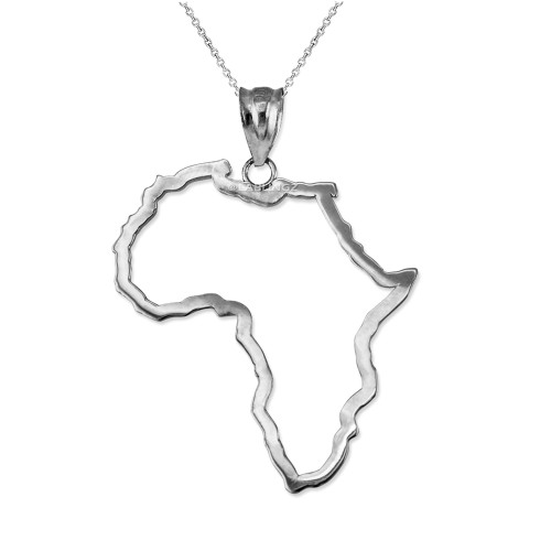 Yellow Gold Africa Open Design Pendant Necklace