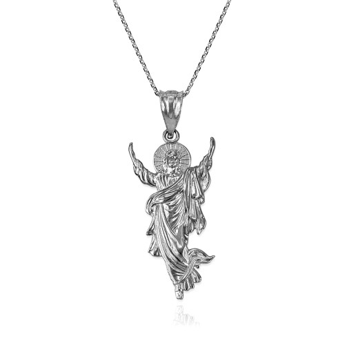 Resurrection of Jesus Christ Pendant Necklace in Sterling Silver