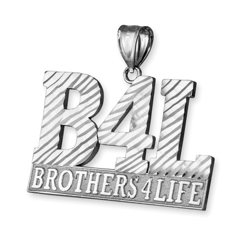 B4L Brothers 4 Life Mens DC Pendant in Sterling Silver