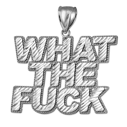 Sterling Silver WHAT THE F**K (WTF) Hip-hop DC Pendant