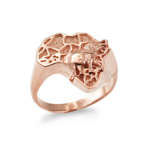 Rose Gold Egyptian Eye of Horus Africa Ring