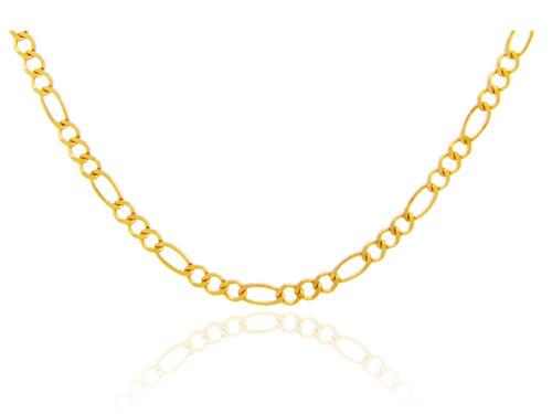 Gold 1.64mm Figaro Chain