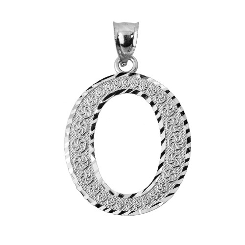 Initial O Silver Charm Pendant