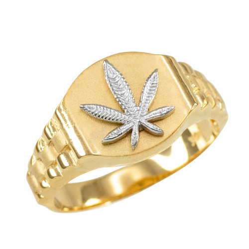 Gold Marijuana Ring