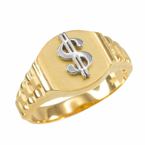 Gold Dollar Sign Ring