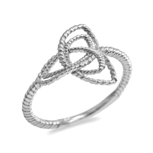 Silver Triquetra Celtic Knot Promise Ring