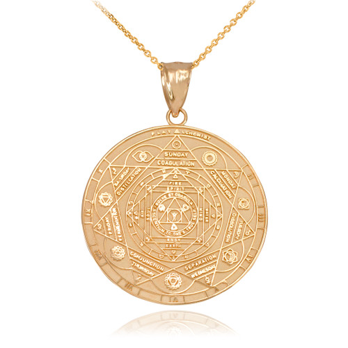 Cho Ku Rei Reiki Symbol & 7 Chakras Necklace (Gold) | Moonlistic