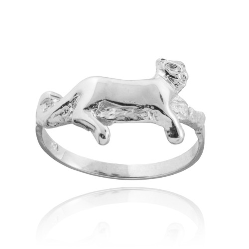 Sterling Silver Lioness Ring