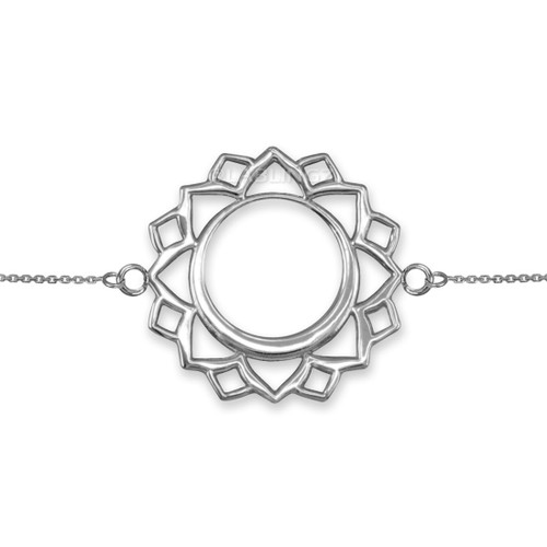 Sterling Silver Vishuddha Chakra Yoga Bracelet