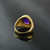 Gold Jerusalem Cross Purple Amethyst Statement Ring