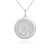 White Gold Letter "Q" Initial Diamond Disc Pendant Necklace