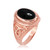 Rose Gold Celtic Knot Black Onyx Statement Ring