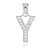 White Gold Letter "Y" Diamond Initial Pendant Necklace