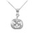 White Gold Pumpkin Head Charm Pendant Necklace