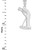White Gold Golfer Sports Charm Pendant