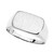 White Gold Rectangular Signet Ring
