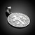 White Gold Reversible Christian Graduation Medallion Charm Pendant