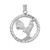 White Gold Rooster Pendant
