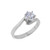 White Gold Round Cut Cubic Zirconia Engagement Ring