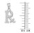 White Gold Rx Prescription Symbol Charm Pendant Necklace