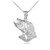 White Gold Sea Bass Pendant Necklace