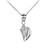 White Gold Sea shell Pendant Necklace Charm