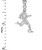 White Gold Soccer Player Charm Sports Pendant Necklace