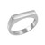 White Gold Stackable Unisex Signet Ring