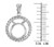 White Gold Taurus Zodiac Sign in Circle Rope Pendant Necklace