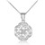 White Gold Trinity Knot Charm Pendant Necklace