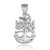 White Gold United States Navy Pendant Necklace