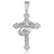 White Gold US Marine Christian Cross Pendant Necklace